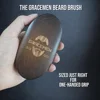 The Gracemen Beard Kit-Retro Beard Brush &Handle Wooden Comb & Stainless Steel Scissors Grooming Set for Men With a Black Bag 3