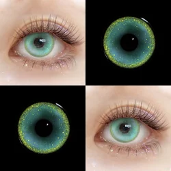 Lalens Stylish Colored Contact Lenses for Daily Eye Makeup & Beauty, Natural Pupil Design, Available in Blue and Pink (Green)
