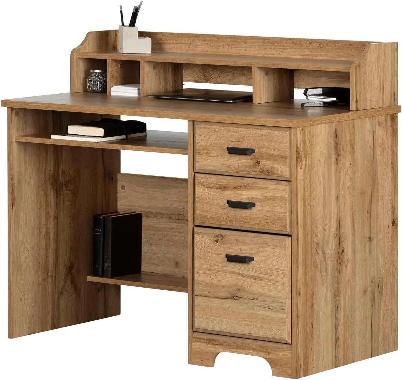 a Computer Desk with Hutch 4
