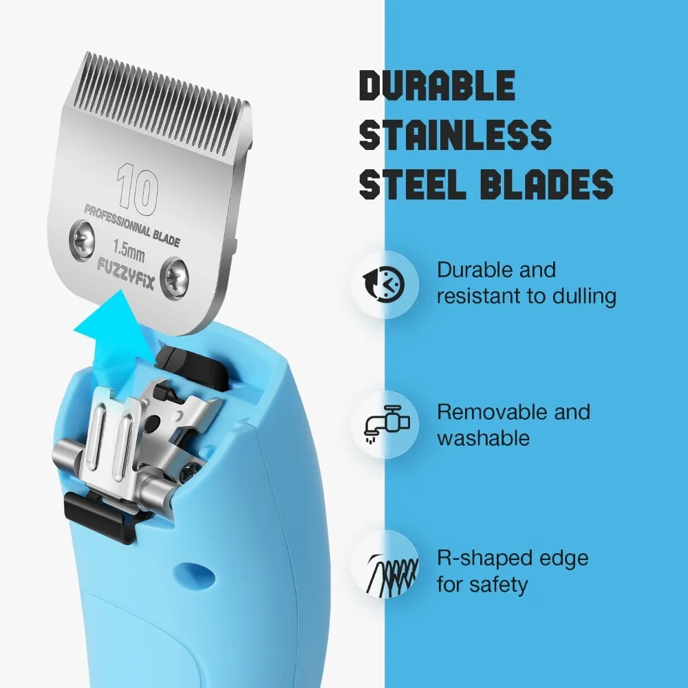 Powerful Cordless Dog Grooming Kit - 2-Speed for Thick, Curly, and Matted Coats - Quiet Operation, Heavy Duty