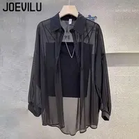 Sheer Chiffon Shirt Women's Casual UV Resistant Cardigan Summer Thin Commuting Coat Japanese Fashion Mesh Sunscreen Clothing Y2k - Image 4