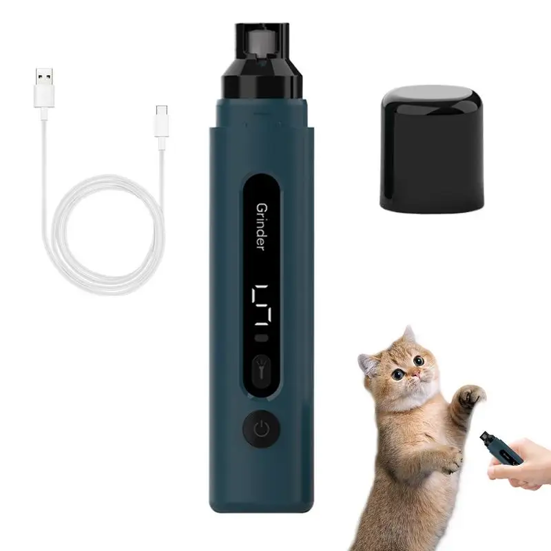 

Электрическая шлифовальная машина для когтей домашних животных, шлифовальная машинка для когтей с искусственным дизайном, 5-скоростной тихий триммер для ногтей, инструмент для ухода за большими искусственными ногтями