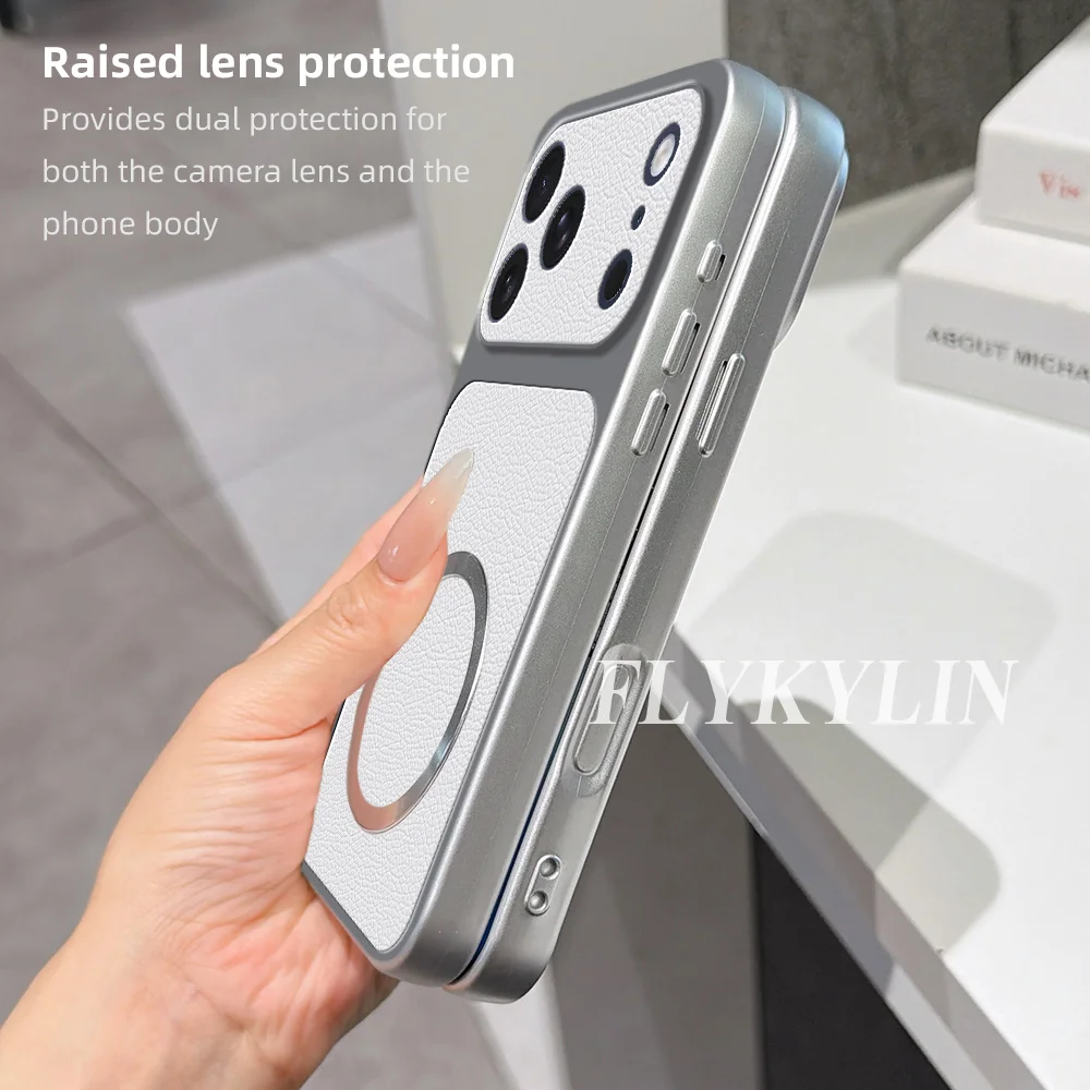 Litchi Texture Protective Phone Case with Magnetic Attraction and Hanging Rope