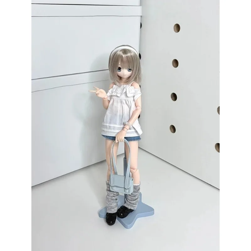 Maßanfertigung 1/6 Maßstab Weibliche Niedliche Weiße Rüschen-Oberteile mit Freien Schultern für 6'' FR2 Ob27 Blythe Actionfiguren-Körper