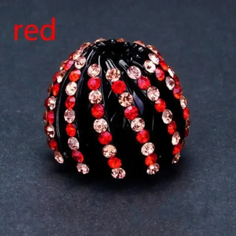 Women Fashion Hair Decoration Bird Nest Ponytail Holder Fair Crab Claw Clip Hairpin Rhinestone For Women Girls Accessories Gifts