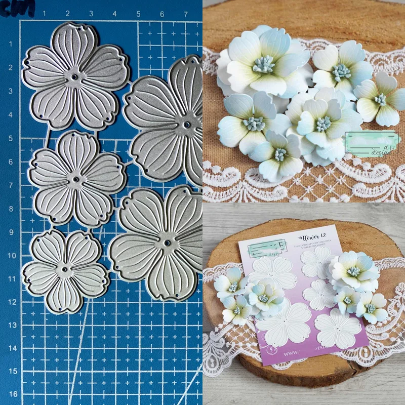 

Lucky Goddess Metal Cutting Dies 5pc Flower Diy Scrapbooking Photo Album Decorative Embossing Paper Card Crafts