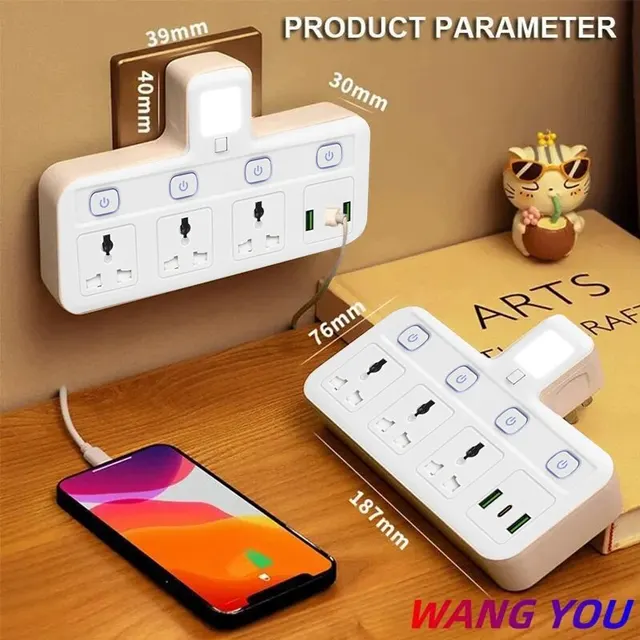 EU US UK Plug Universal Outlet Power Strip