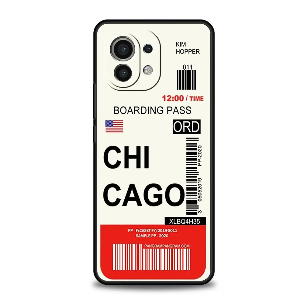 World City Travel Ticket New York Label Phone Case Cover