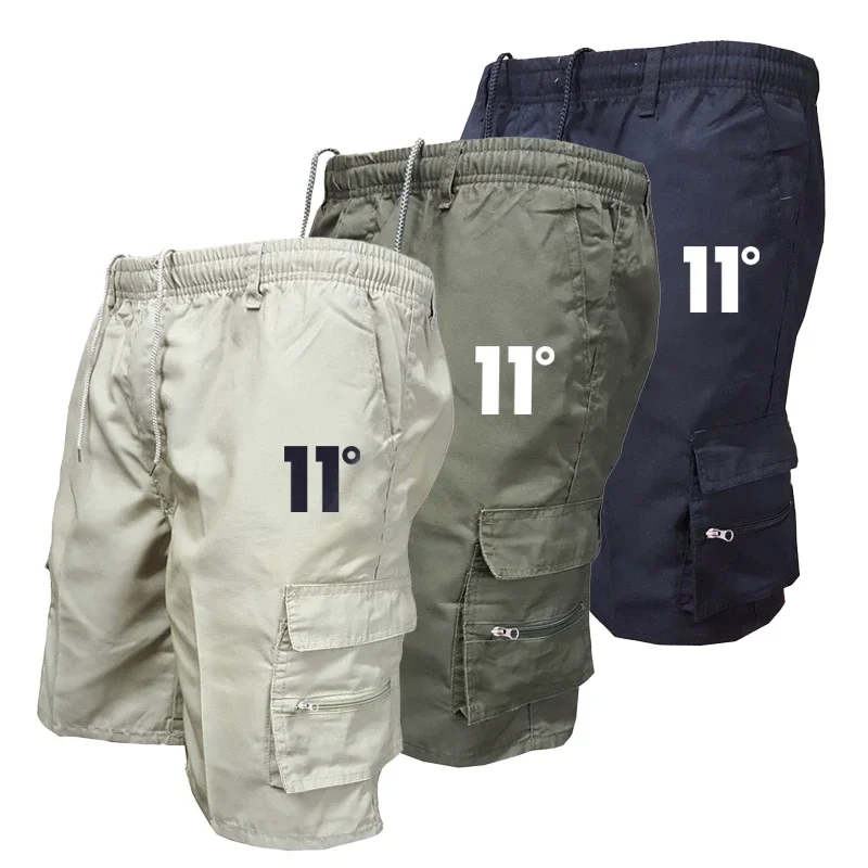 

Мужские летние шорты на шнурке для улицы, рабочие шорты с несколькими карманами, летние свободные шорты до колена