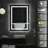 LUVODI Dual Lights Crystal Clear LED Bathroom Mirror Flicking-Free Defog Waterproof Makeup Mirror 4
