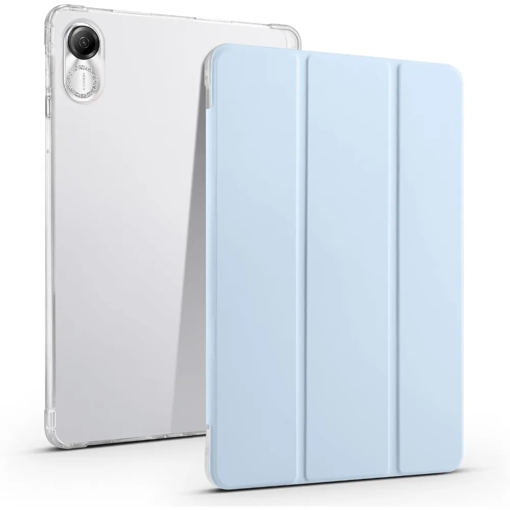 Slim Lightweight Tablet Case with Smart Cover, Shockproof Clear Back, and Pencil Holder – 11.5-Inch