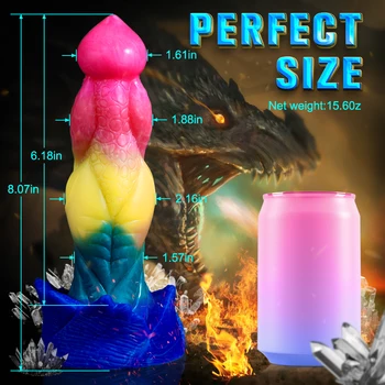 Sohimi Huge Rainbow Color Liquid Silicon Alien Dildos Sexy Female Masturbation Sex Toys Dildio For Women Glow In The Dark 2