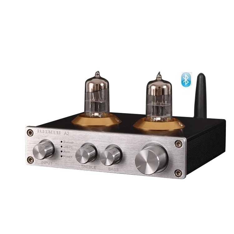 

A2 Fever HiFi Electronic Tube Front Stage Bluetooth 5.0 Lossless Receiver Power Amplifier Front High and Low Bass Adjustment