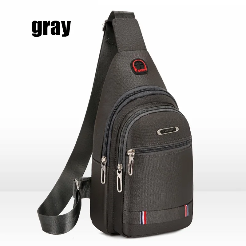 Oxford Male Chest Pack Running Messenger Shoulder Bag For Men Sport  Headphone Sling Cycling Clutch Mini Crossbody Handbag JYY388