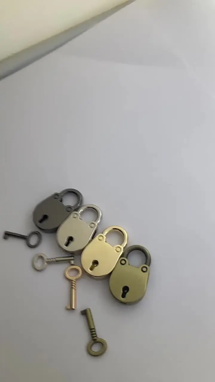 Serrure - Barillet,Mini Serrure De Décoration En Métal, 1 Pièce, Mode Vintage, Sac à Cadenas