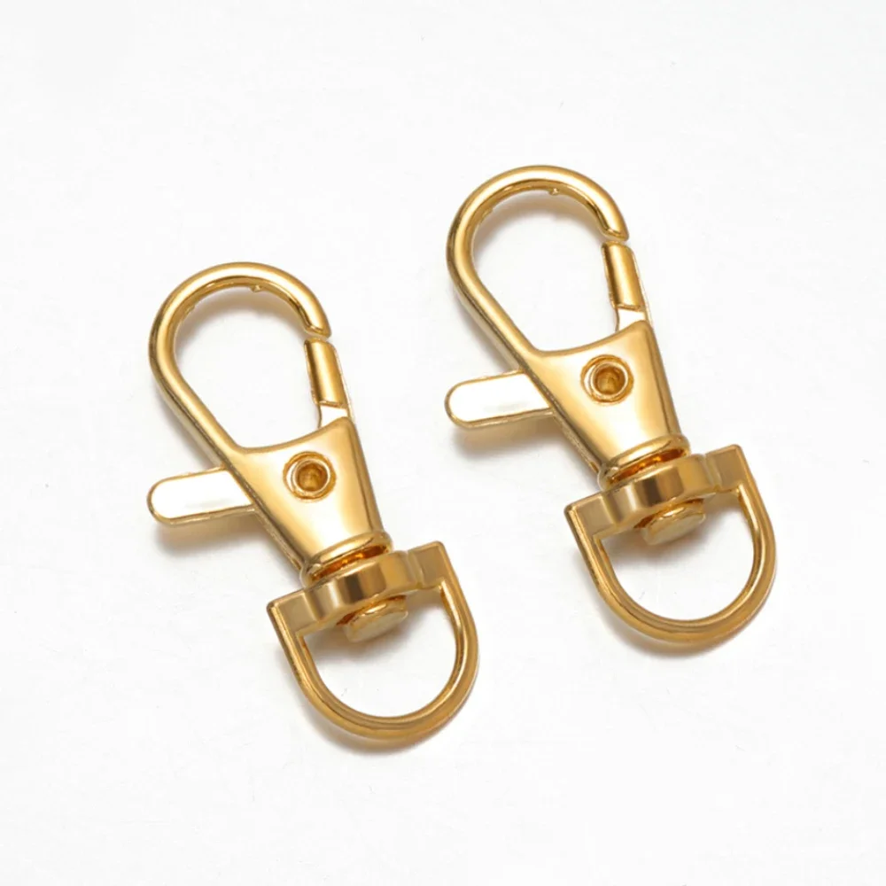 Rotating Dog Buckle Gold Lobster Clasps Hooks DIY Jewelry Making Key Ring Chain Accessories 10/50/100pcs