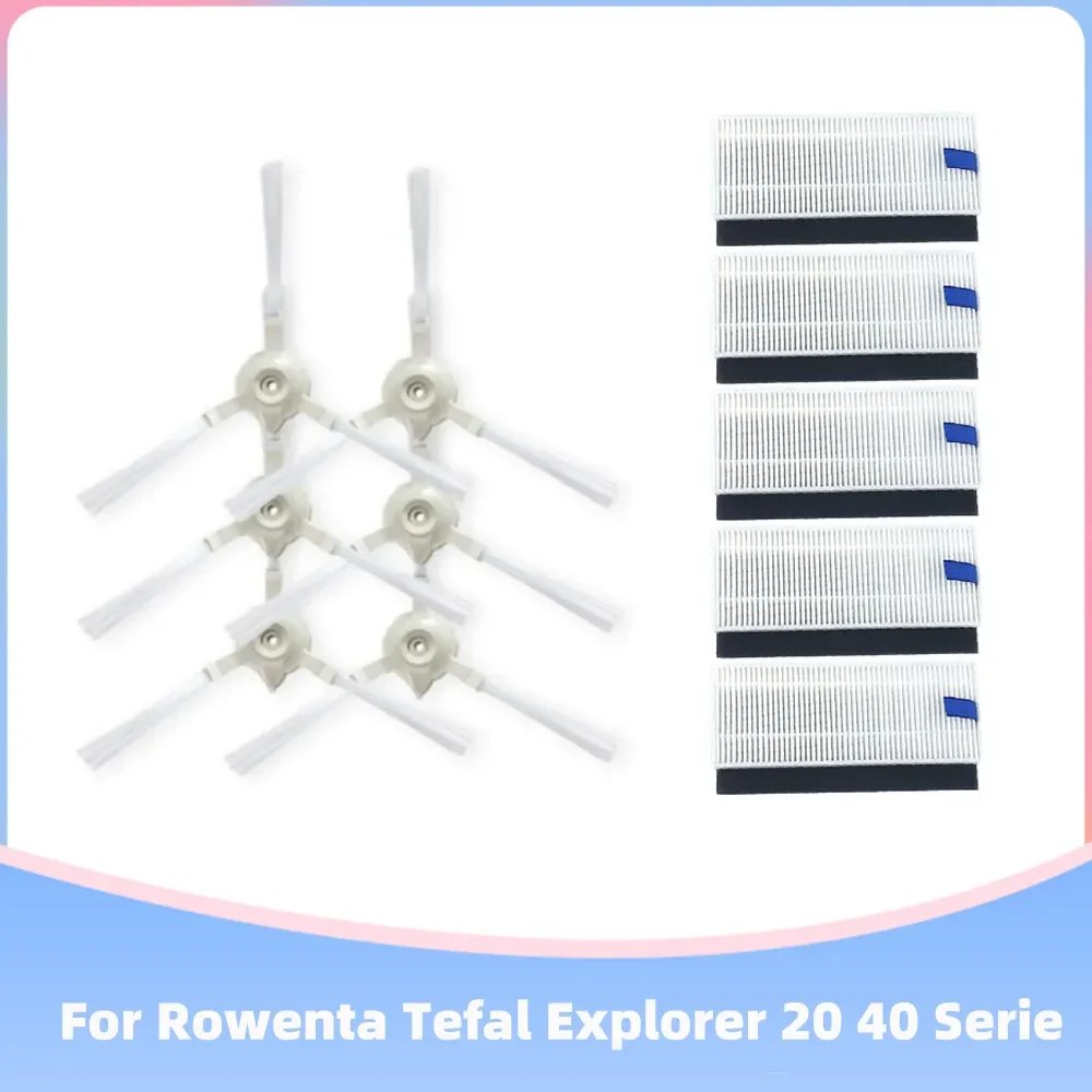 Filter Side Brush Accessories For Rowenta Tefal Explorer 20 40 Serie Smart Force Isweep X3 Robotic Vacuum Cleaner Spare Parts