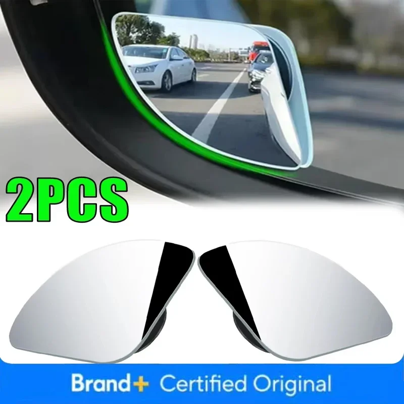 2pcs Universal Fit Glass Car Wide-angle Blind Spot Rearview Mirror,360° Adjustable, High-definition,with Applicable for All Cars