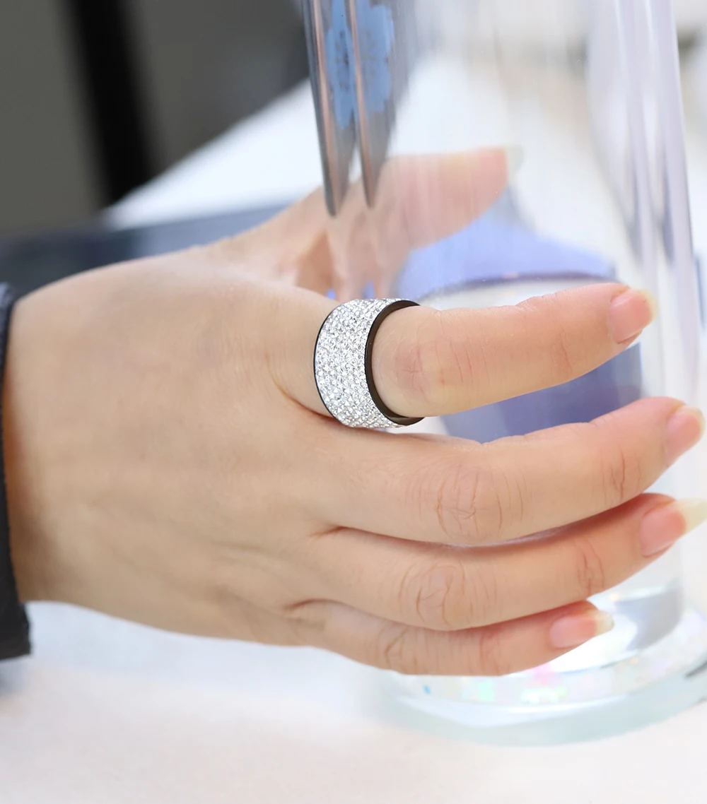 Rings Crystal Stainless Steel 316L Women Accessories For birthday gift