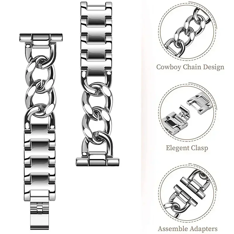 Elegant Bling Case with Metal Chain Strap & Screen Protector