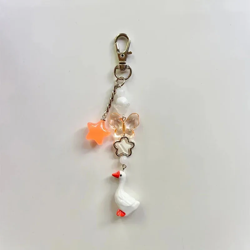 Handmade Cute Beaded Goose Duck Phone Charm & Keychain Gift