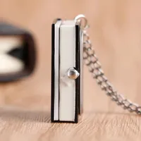 Montre de poche à Quartz pour hommes et femmes, collier Antique, chaîne, horloge, pendentif, carnet de notes de mort 4