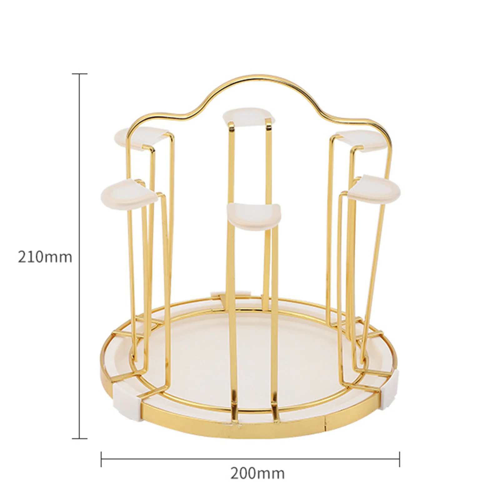 Cup Drying Rack Stand with Drainboard Tray Portable Drinking Glass Drainer Stand, Mug Draining Organizer for Home Bar Kitchen 6