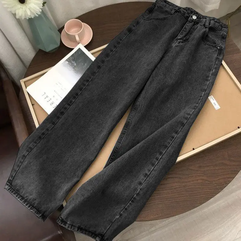 straight jeans Harajuku Fashion y2k Jeans Women Streetwear Casual Baggy Straight High Waist Mom Denim Oversize 90s Iamhotty mom jeans waist slim fit Jeans