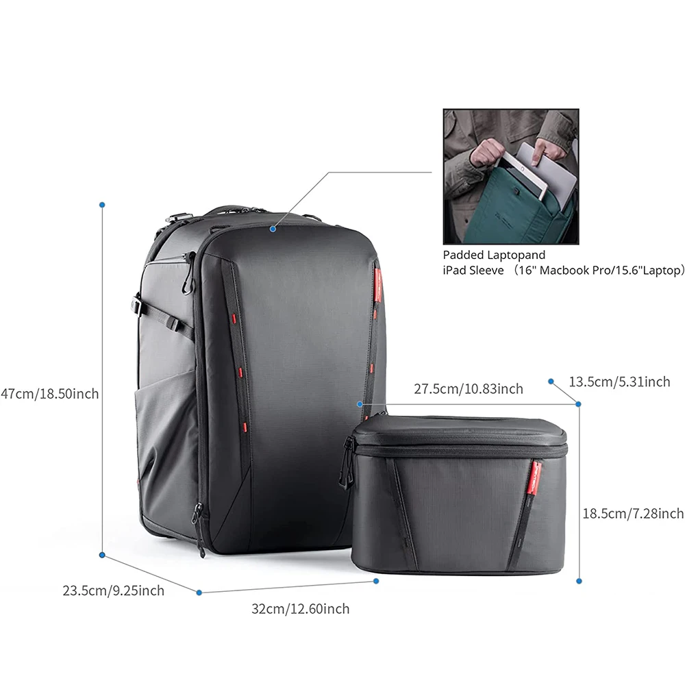 PGYTECH OneMo Travel Backpack 35L Twilight Black