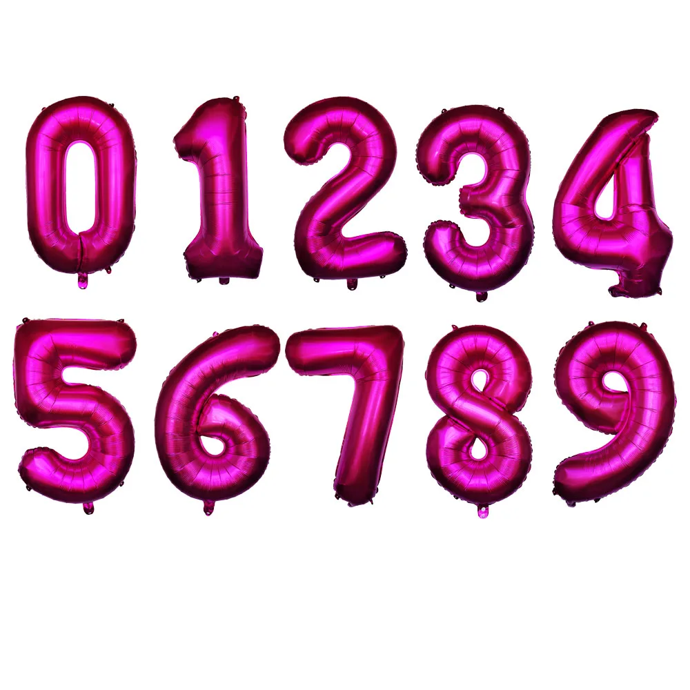 Purple Number Balloon for Kids' Birthday Celebration - 32-Inch Party Decoration