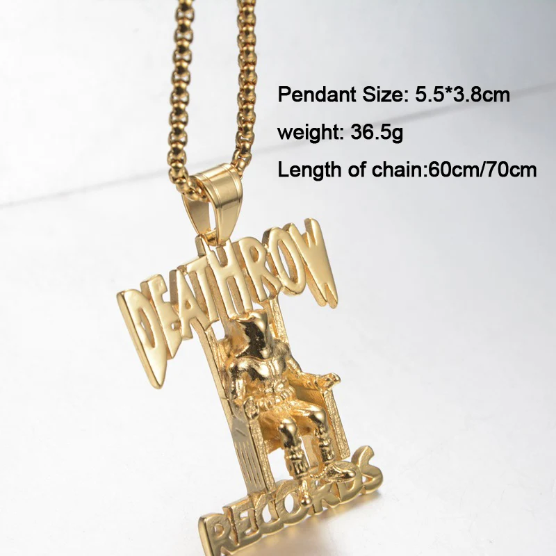 Collar-de-acero-inoxidable-con-colgante-de-Rap-para-hombre-Gargantilla ...