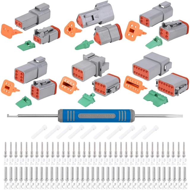 JRready ST6327 DT Deutsch Connector Kit, 12 Pin Gray Waterproof  Electrical Connector with Size 16 Stamped Contacts AliExpress