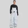 2025 Winter Skiing Pants Women Warm Snow Trousers Outdoor Waterproof Ski Overalls Men Loose Snowboard Strap Pants Sport Clothes 3