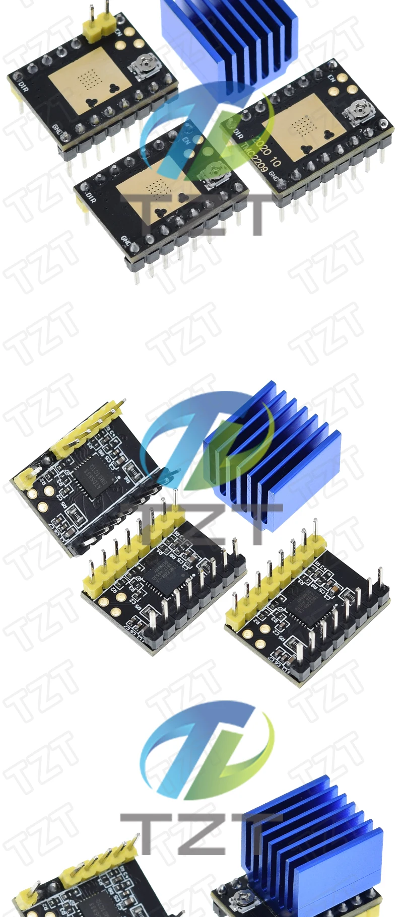 Tmc2208 tmc2209 atd5833 v5.3 mit Kühlkörper Schrittmotor Treiber Stepstick 3D-Drucker Teile 2.4a 2,0 Unterteilung Silent druck – Detail 6