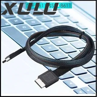 ADT PCI-E 4.0 X4 SFF-8611 Male FFC Oculink Extension Cable External GPU Dock Graphics Card SSD PC Server OCuLink SFF8611 Adapter
