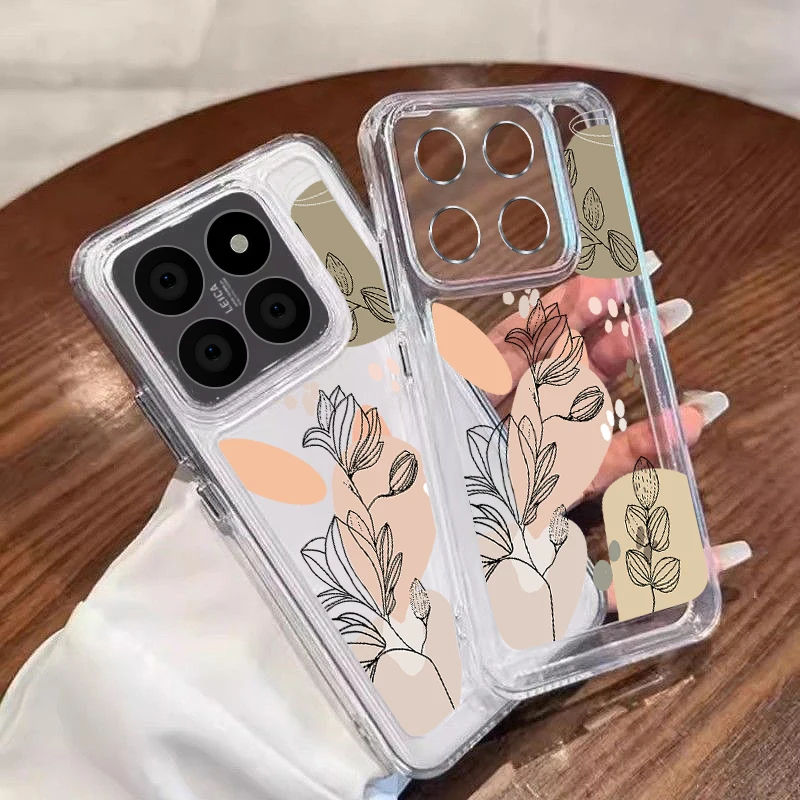 Shockproof Clear Floral Phone Case