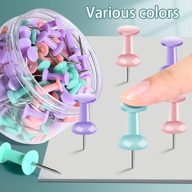 Push Pins 100Pcs Metal Office School Supplies