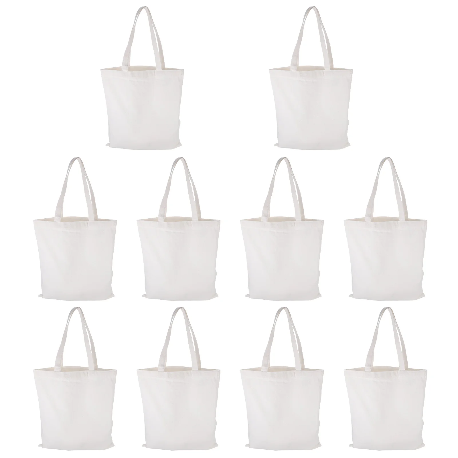 

10Pcs Sublimation Canvas Bag Canvas Handbags Grocery Pouch Shopping Tote Bag