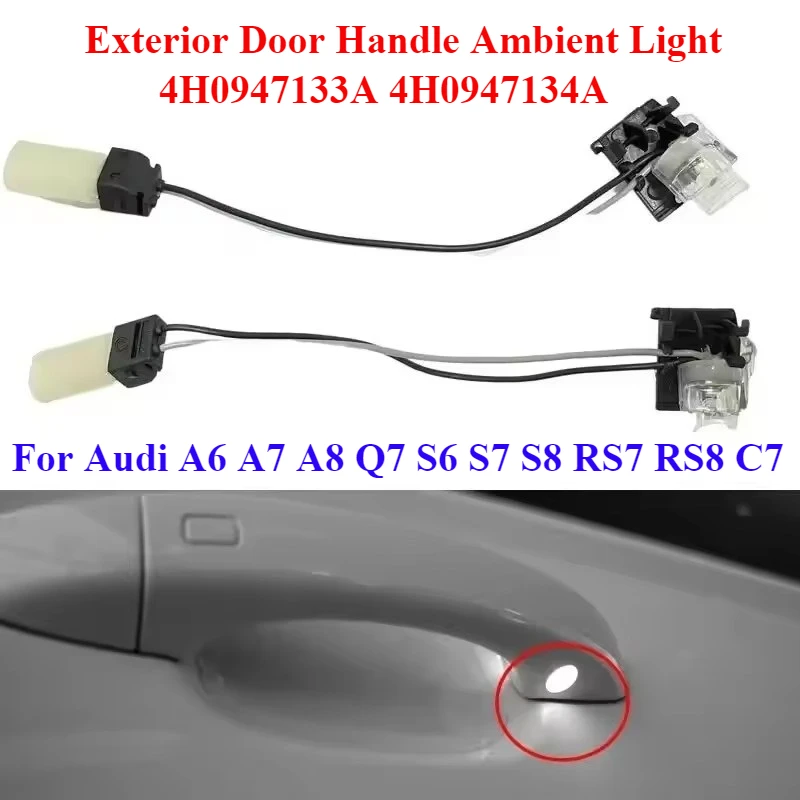 4H0947133A 4H0947134A Car Outside Door Handle Ambient Light Door