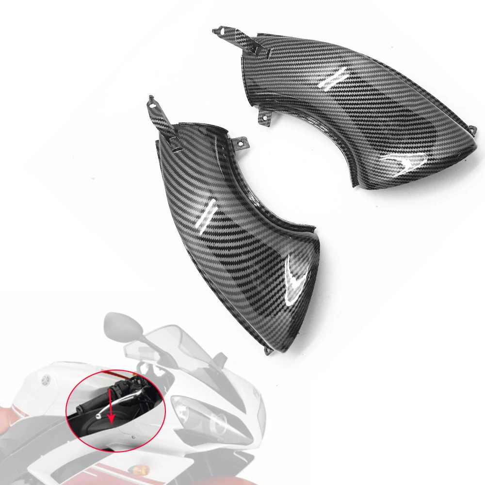 

Motorcycle Accessories Carbon Fiber Side Air Intake Tube Duct Cover Cowl lateral Guard For Yamaha YZF R1 YZFR1 2007 2008 Fairing