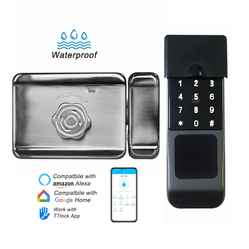 

Цифровой электронный дверной замок, IP66, полностью водонепроницаемый, со сканером отпечатков пальцев