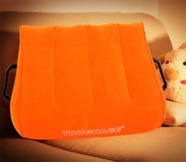 Toughage Inflatable Sex Triangle Orange Pillow Furniture Sex Aid Position Cushion BDSM Adult Game Erotic Toys for Couple 18+