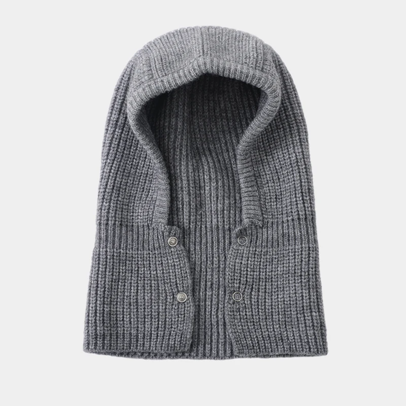 

Knitting Wool Fake High Collar Neck Snood Scarves Outdoor Hooded Caps Ring Scarves Windproof Warm Woolen Yarn Beanie Scarf DIY