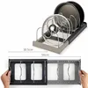 Kitchen Accessories Pot Rack Pot Pan Kitchen Organizer For Storage Cabinet Kitchen Holder Pans Pots Lid Organizer Rack 5