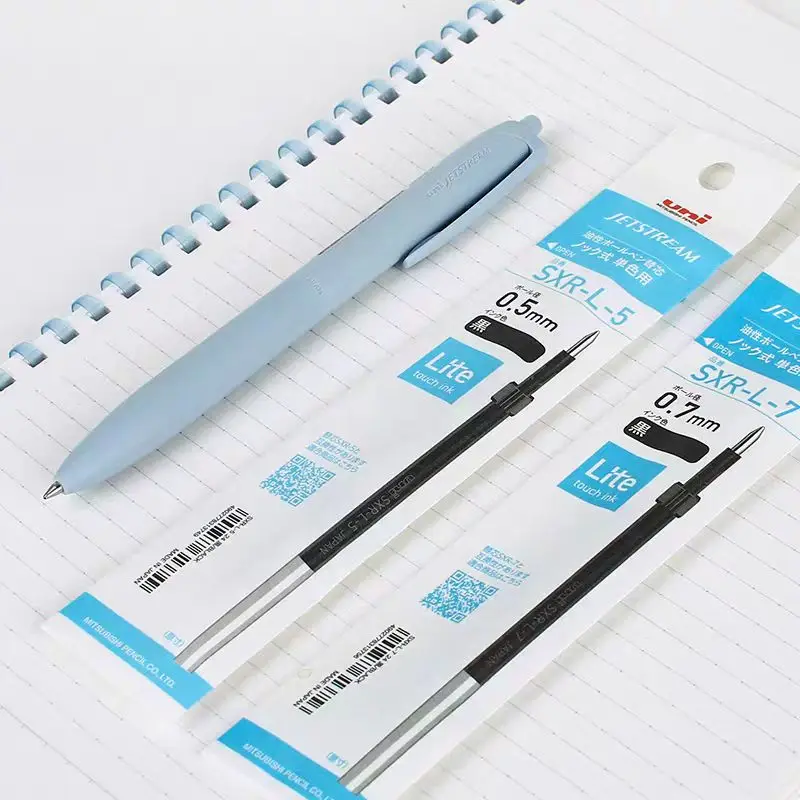Uni Lite Kugelschreiber, japanisches Briefpapier, 0,5/0,7 mm, schnell trocknende Tinte, Gel, Stylo, geringe Reibung, super glattes Schreiben, Drücken Sie den Ölstift – Detail 4