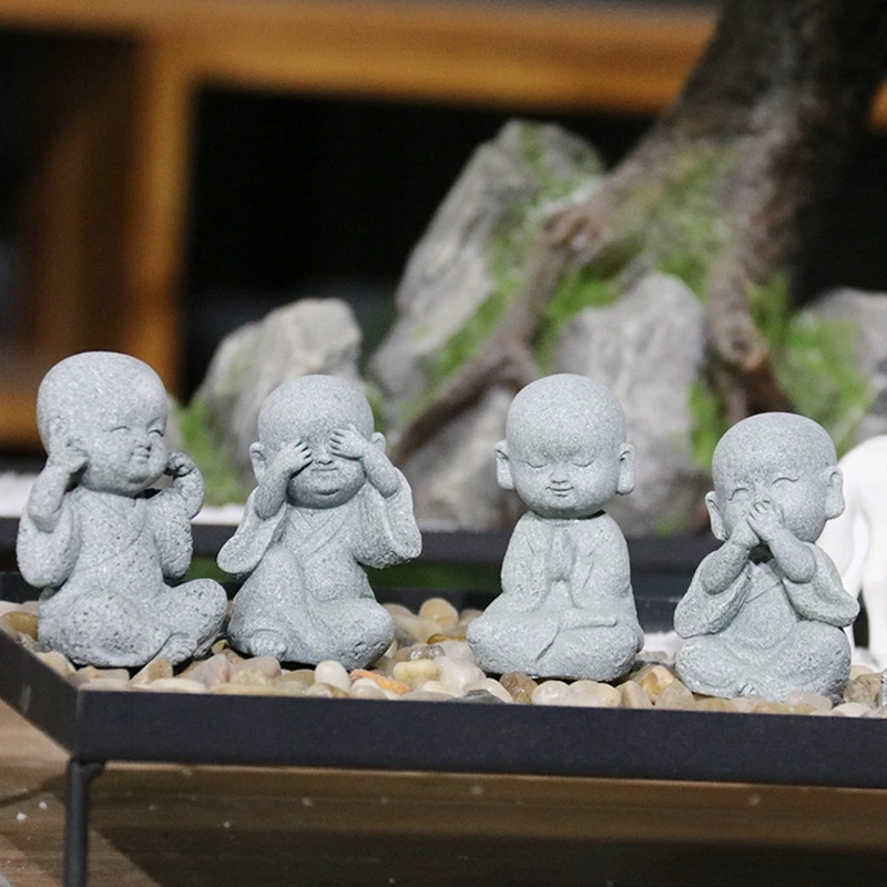 Little Buddha Meditating Figurines