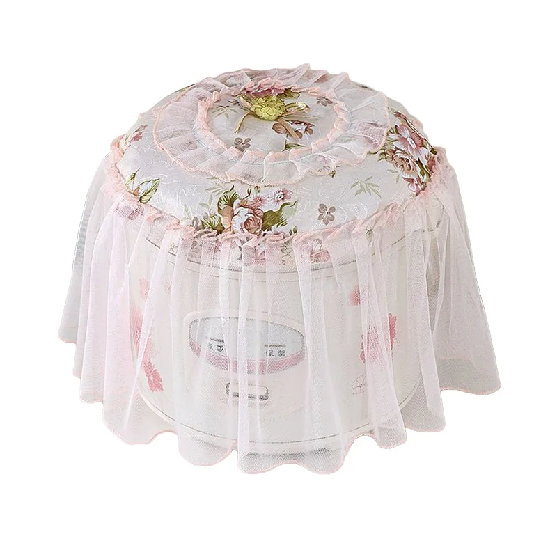 Description Picture 3 of itemRice Cooker Dust-proof Cover Floral Lace Embroidery Household All-purpose Dispenser Microwave Covers Kitchen Decoration