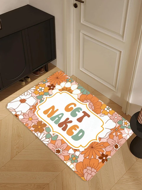 Letter Graphic Outdoor Entry Mat, Modern Polyester Floor Mat, For Home