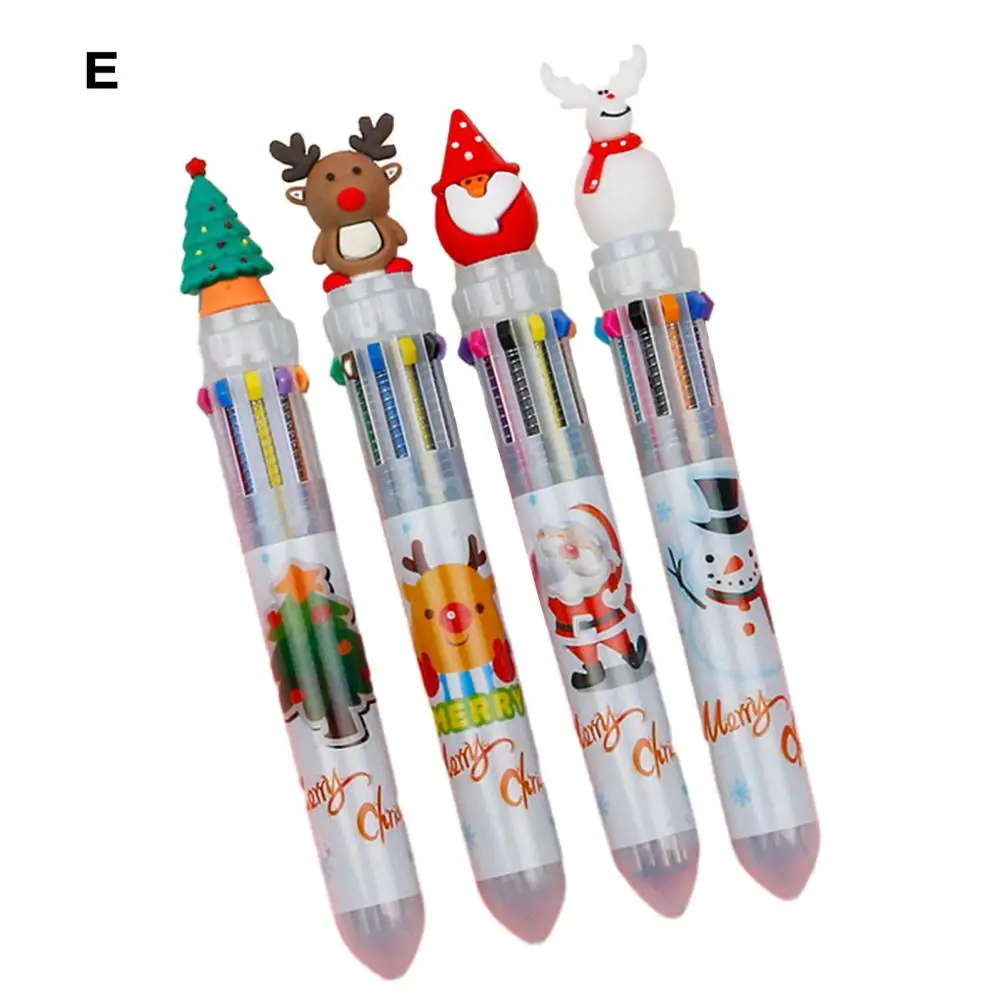 Красочная шариковая ручка, пластиковая шариковая ручка, Рождественская шариковая ручка, набор, милый мультяшный Санта-Клаус, лось, дизайнерский подарок для детей 6 10 цветов милая рождественская шариковая ручка мультяшный санта клаус рождественская шариковая ручка офисные школьные принадлежности д