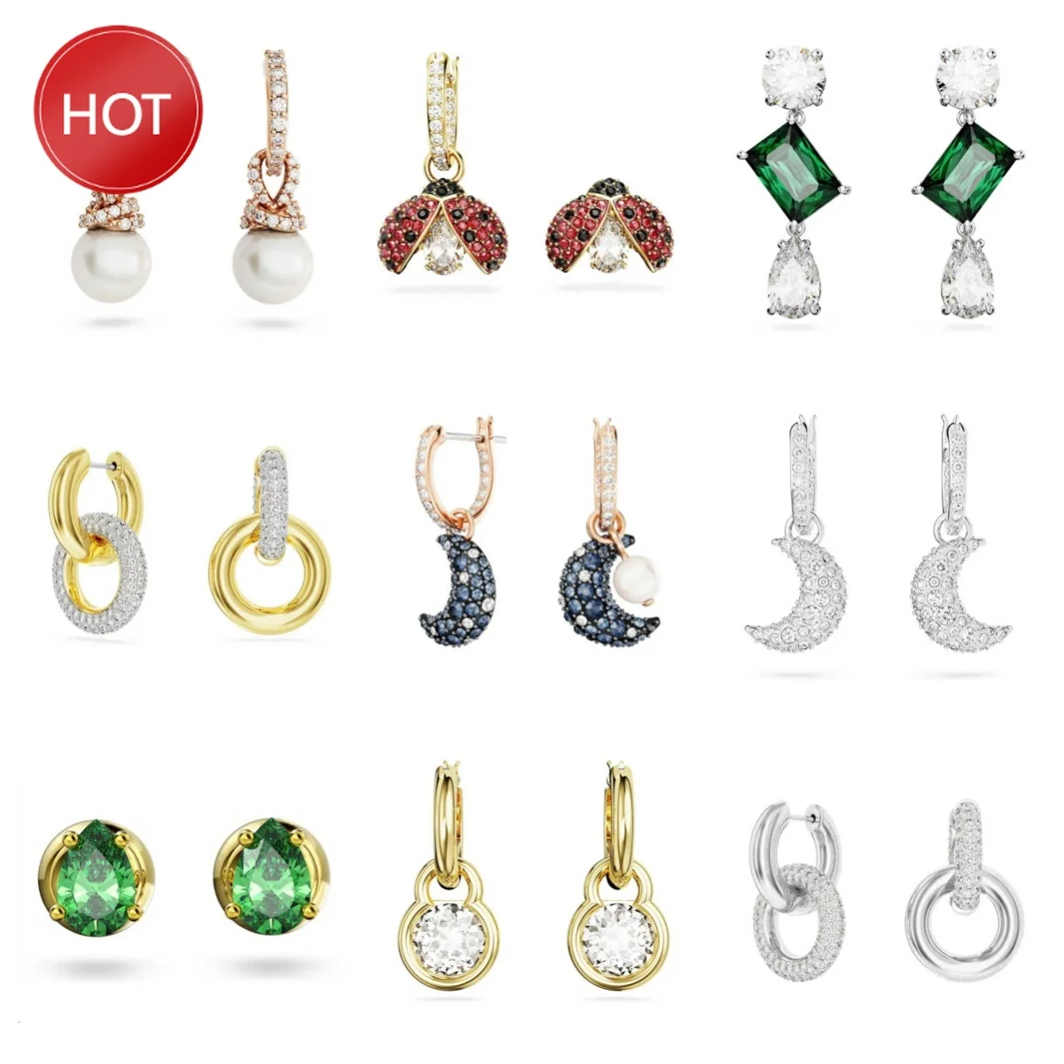 

2024 серьги с кристаллами SWA с тонким мастерством и высококачественным материалом